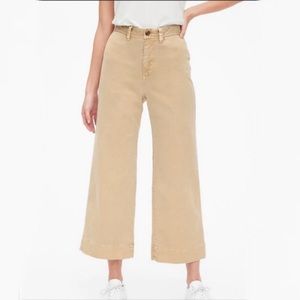 GAP High Waist Wide Leg Crop Chinos / Khakis sz 2